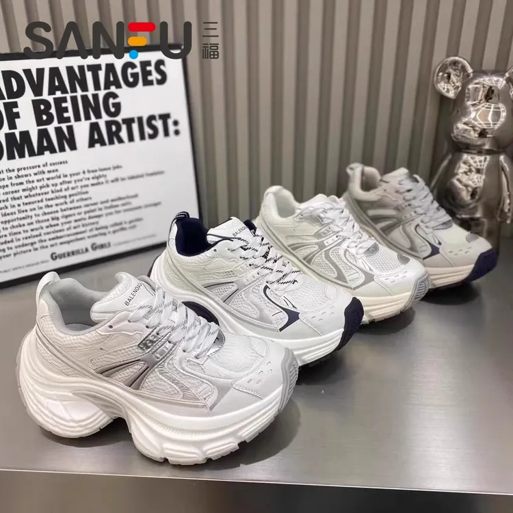 三福欧货厚底老爹鞋女2025新款网面透气休闲鞋ins潮流行时尚百搭