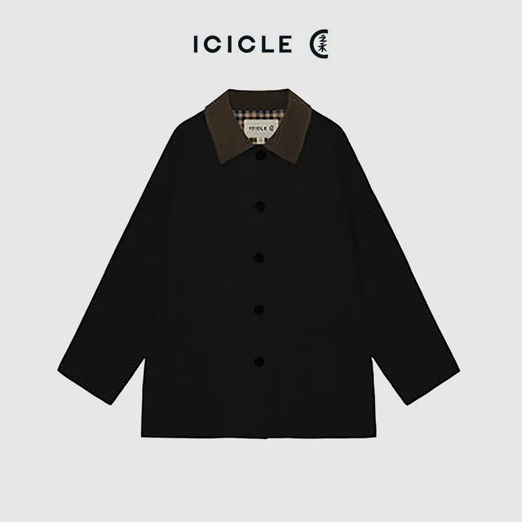 ICICLE之禾女装高密斜纹棉夹克巴恩风外套1533