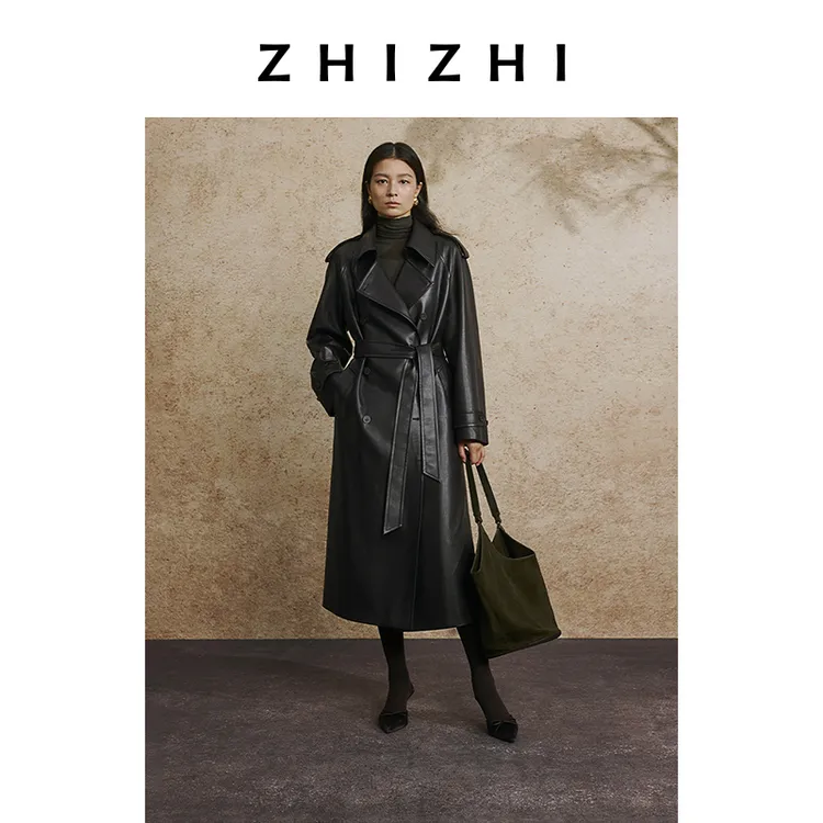 致知 秋夜雨 长风衣H型廓形经典干练25年秋季新款ZZ2EAWFQ007