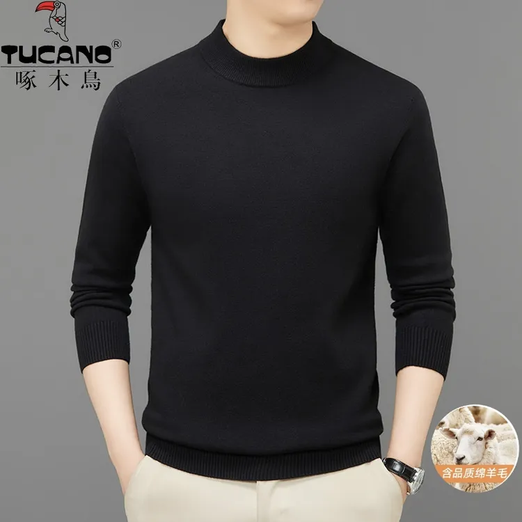 TUCANO/啄木鳥高品质绵羊毛衫男半高领针织毛衣秋冬新款打底内搭