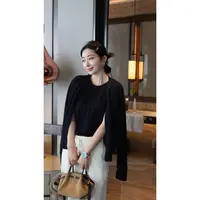 杨圣坤2025新品蚕丝山羊绒混纺单排扣针织开衫+背心套装S82592312