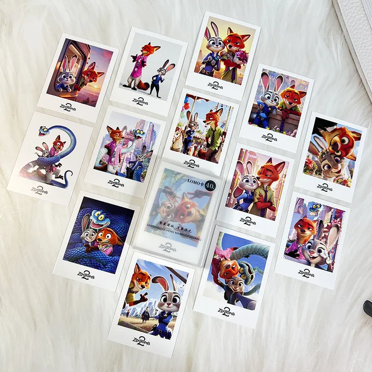 疯狂动物城2LOMO卡朱迪尼克周边小卡片明信片盒装留言卡收藏卡