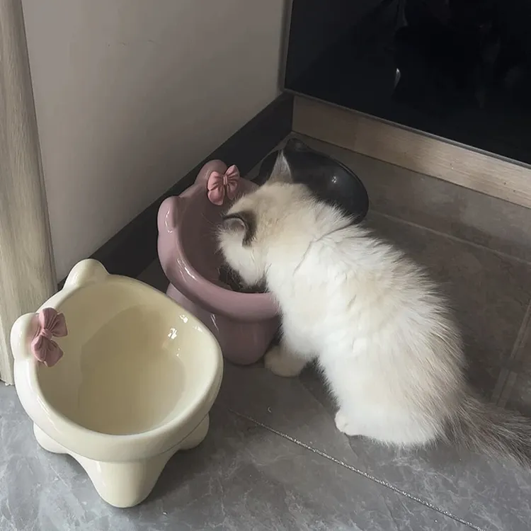 可爱狗碗猫碗陶瓷大容量吃饭饮水