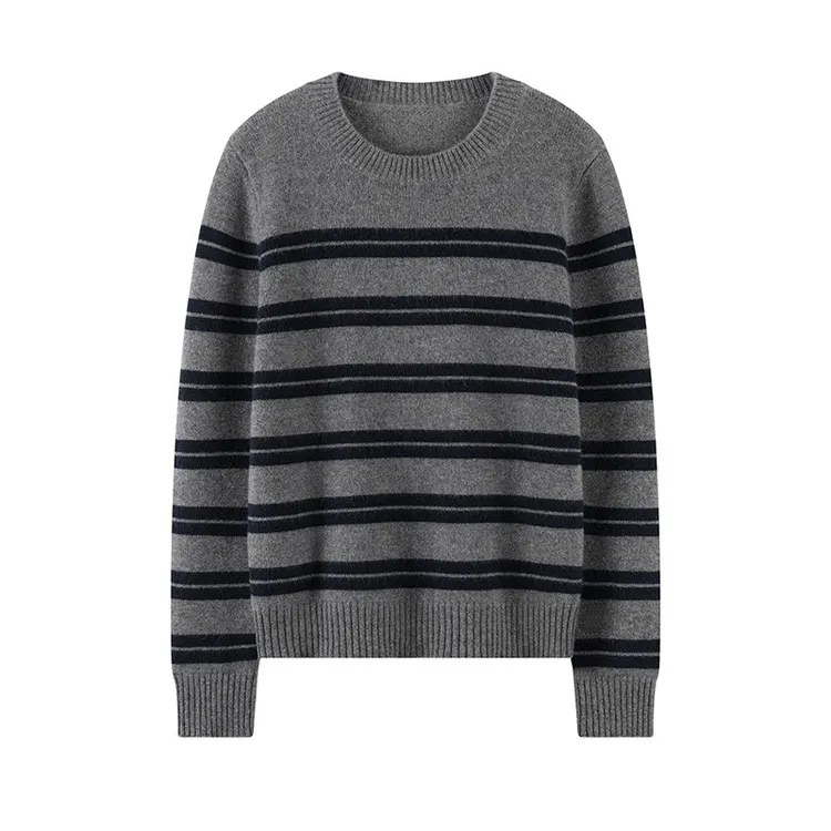 100%山羊绒经典条纹小禾同款套衫