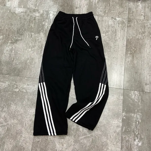 加绒加厚女休闲运动裤冬新款休闲时尚裤脚抽绳休闲弯刀裤