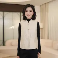 【95白鹅绒】枫竺阿楠anan新中式烫银国风马甲叠穿背心女秋外搭外套