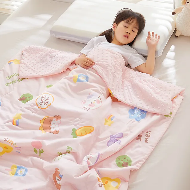 凉感豆豆夏凉被儿童空调被婴儿小被子夏季薄款幼儿园午睡盖毯单人
