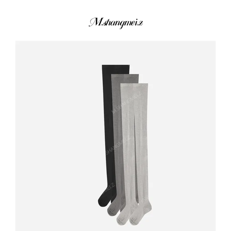 M.SHANGMEI.Z/沐熙美大哥舒适百搭纯色时尚简约连体裤袜X093003