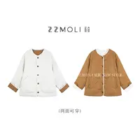 ZzMoLi征真 复古休闲两面穿棉服女款绗格保暖棉衣外套ZBY82070F