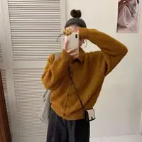 郭-羊驼毛高领开衫1307