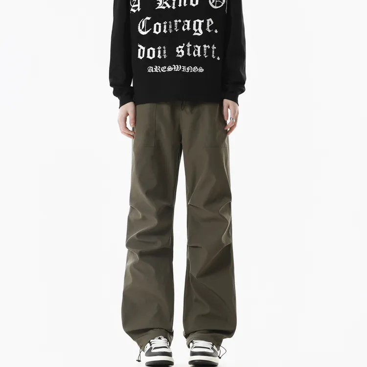秋冬户外防风美式新款伞兵工装裤潮牌修身男女同款直筒潮牌超帅