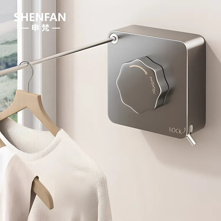 隐形晾衣绳室内外伸缩晾衣架阳台免打孔卫生间阳台钢丝绳晾衣神器