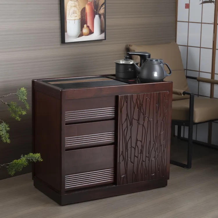 红酸枝移动茶水柜泡茶台烧水壶一体茶吧机小户型茶桌沙发边柜侧柜