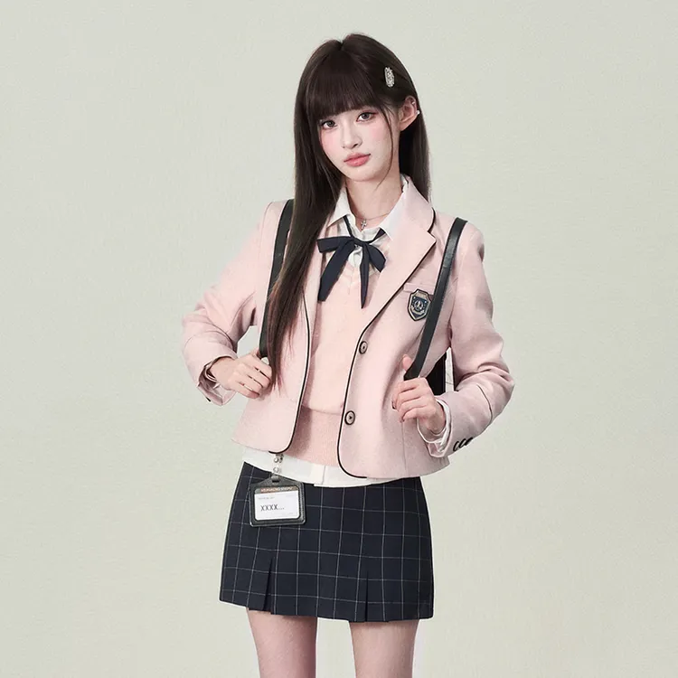 花铃太太原创正版jk制服江南道校供学院风西服秋冬韩式高级感外套