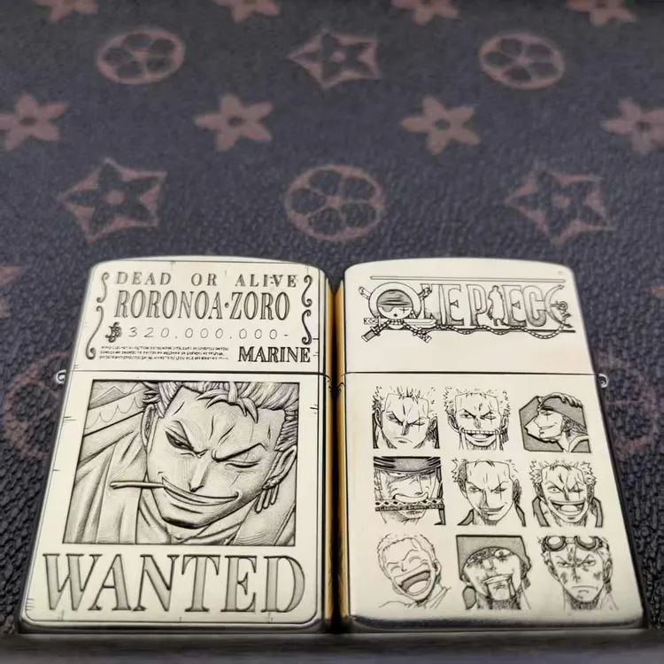 ZORRO3代902S盔甲(索隆)五面浮雕镶嵌打火机【金蝉工作室】