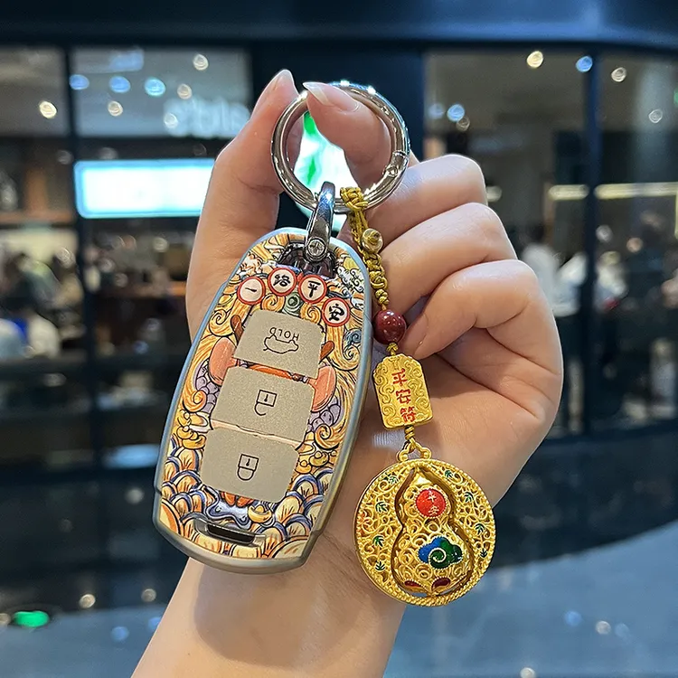 专用北京现代钥匙套菲斯塔名图汽车壳沐飒扣时尚型包胜达昂希国风
