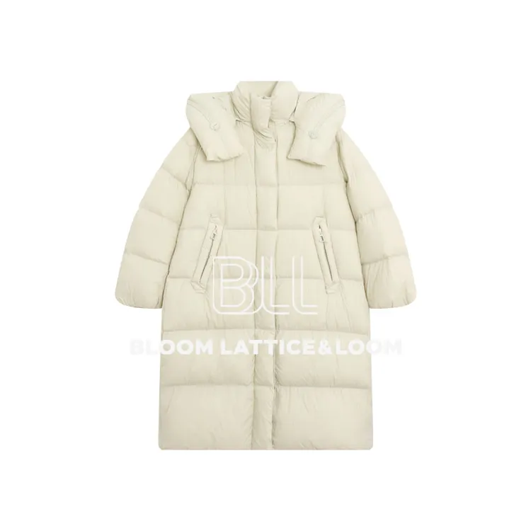 PCNY不理理“都市温壤”宽松长款大被子连帽加厚保暖三星清洁羽绒服
