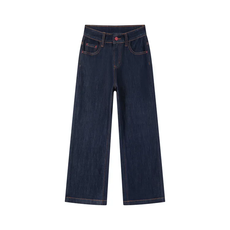 秋季天丝丹宁蓝四面弹超薄不掉色中腰薄款显瘦凉感垂感女八九分裤