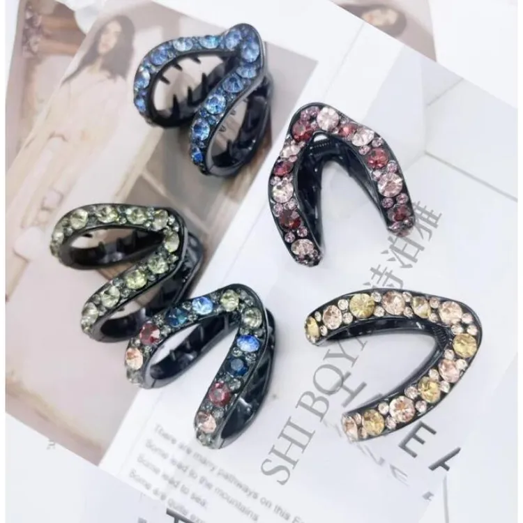 诗泊雅 亚克力/树脂v字夹高马尾抓夹小抓夹