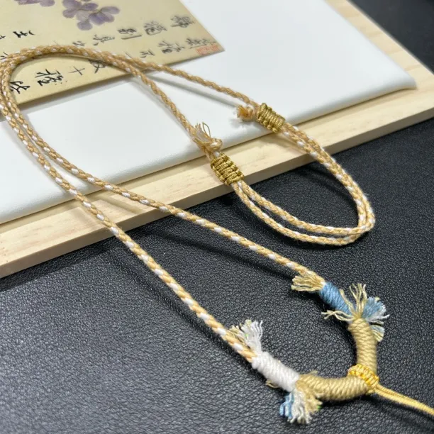 纯手工编织藏风吊坠流苏绳百搭可调节挂坠绳手编绳
