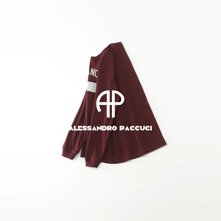 AP洛哥54303ST【双面组合】100棉双面穿圆领落肩印花时尚套头针织衫