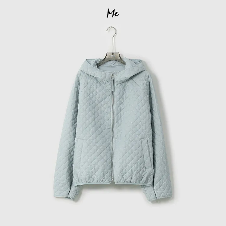 ME【超轻菱格棉服】菱格压线os茧型锁温保暖时尚连帽棉衣MESA3859