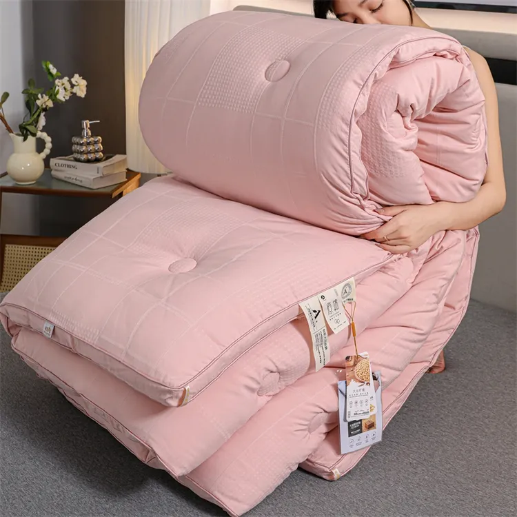 水星家纺大豆纤维被冬被纯棉被子蛋白加厚保暖被芯春秋被四季通用