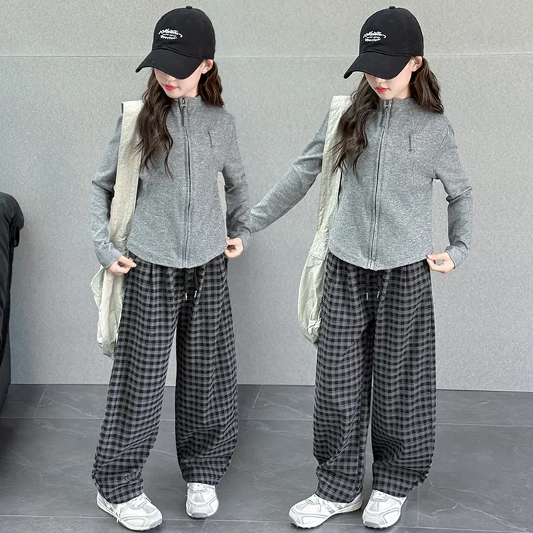 女童秋装套装2025新款儿童装春秋款运动休闲两件套宽松洋气中大童