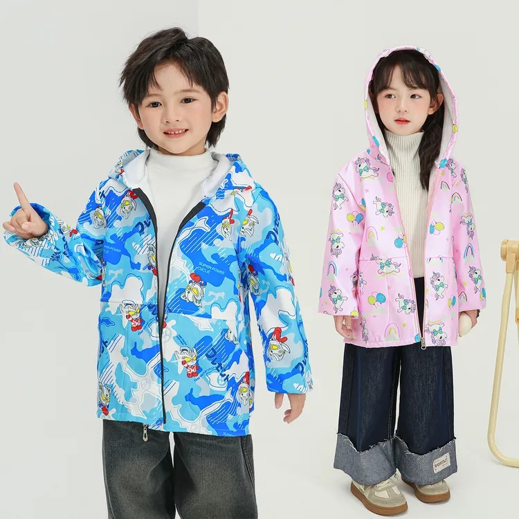 儿童罩衣秋冬季男女加绒加厚防水宝宝防脏可外穿吃饭护衣洋气外套
