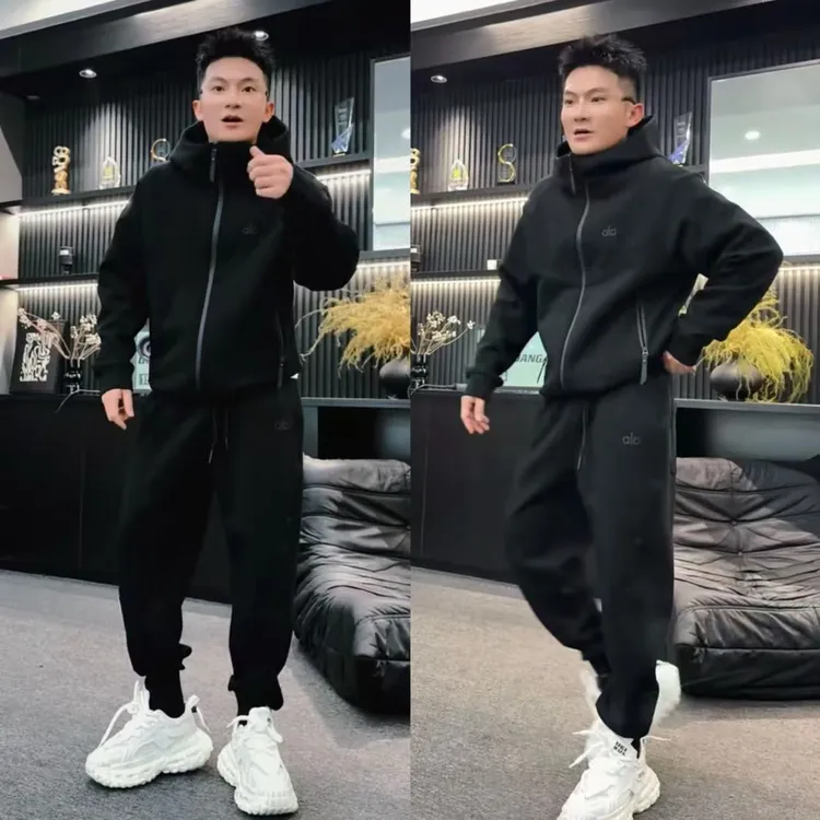 秋季爆款黑武士休闲运动套装男时尚百搭卫衣外套束脚休闲裤一整套