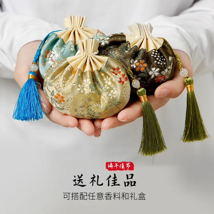 首饰袋 宫廷首饰袋织绣小荷包香包锦囊福袋日式金丝百折袋