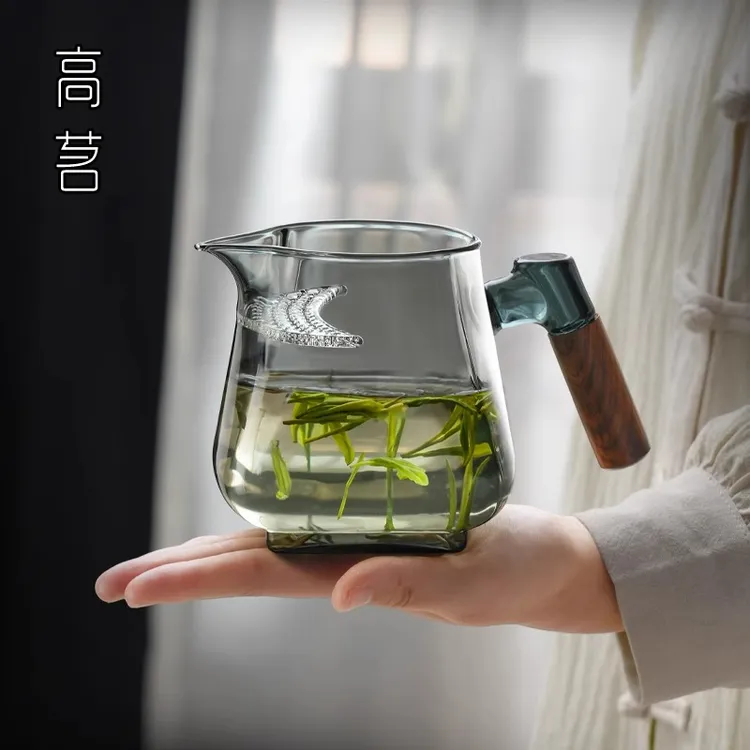 大容量月牙公道杯玻璃壶一体过滤分茶器泡茶杯大容量家用过滤
