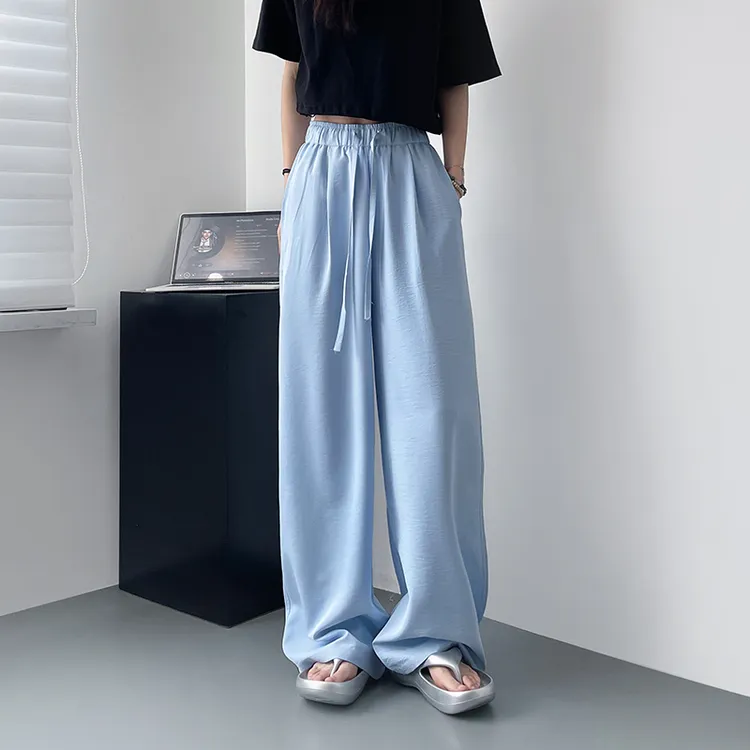 冰丝山本裤女夏季大码显瘦胖mm阔腿裤梨形身材显瘦慵懒垂感休闲裤