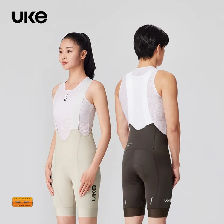 UKE男女背带骑行短裤EIT双箭头减震透气骑行裤全天候  响石/云岭