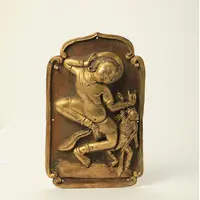 【1月22日古董拍卖】3227 清 铜鎏金空行母佛板