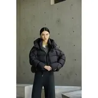 824Y836短款羽绒服街头风徽标装饰女装短款学院风