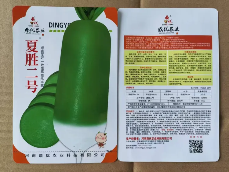 春秋越夏均可种植青萝卜蔬菜种子不易弯曲耐热耐抽苔萝卜种子