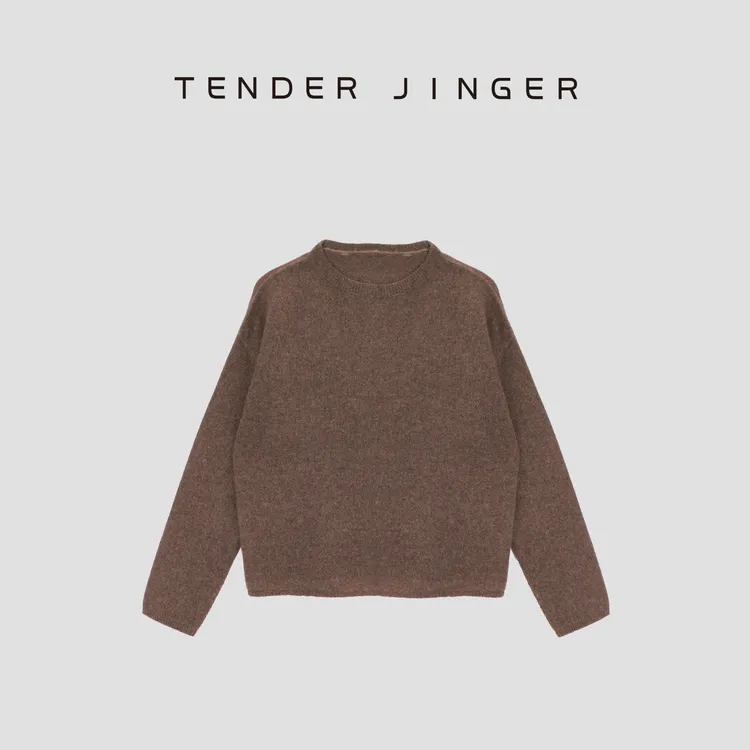 Tender Jinger【高原之舟】圆领牦牛绒牦牛毛针织上衣T53MII41206