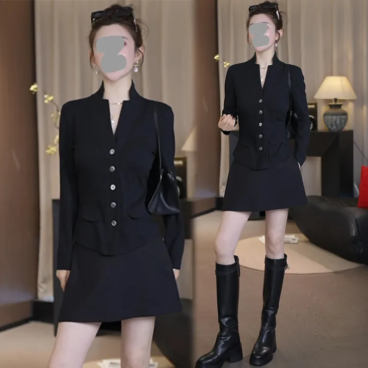 网红洋气炸街套装女2025春秋新款显瘦长袖衬衫外套半身裤裙两件套