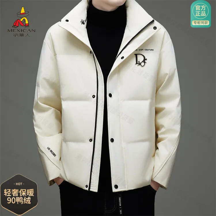 潮牌羽绒服短款时尚休闲连帽潮流保暖冬季立领青年帅气韩版外套男