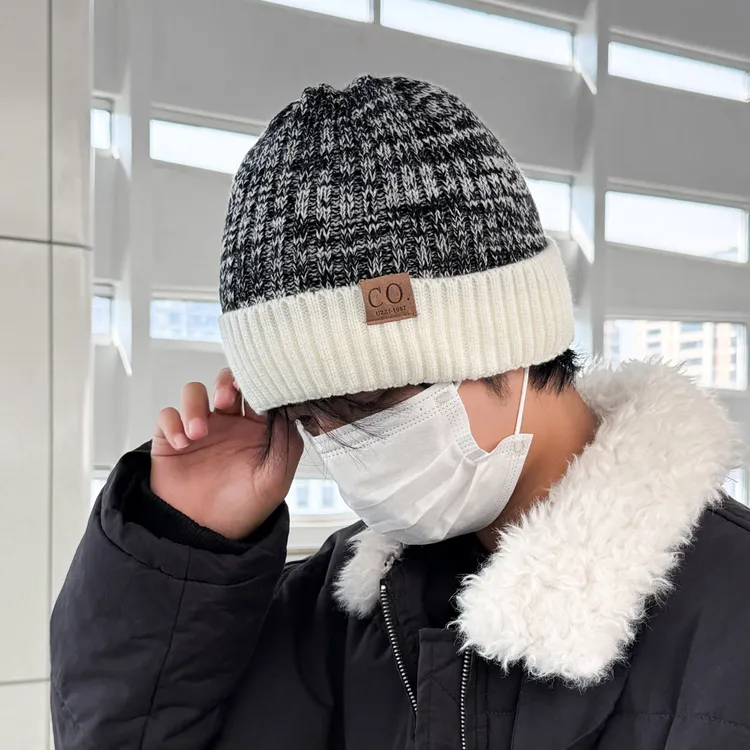 CHUNCC帽子秋冬季男款针织帽秋冬男生棉帽子加绒毛线帽男冷帽保暖