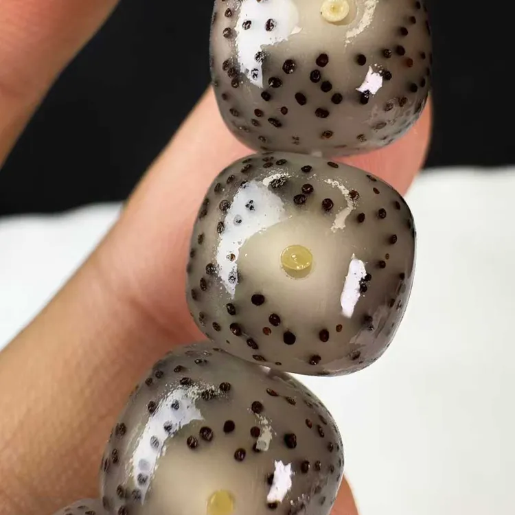 【毕业级黑冰大眼睛】星月菩提10X11桶珠冰透如玉玉化质感