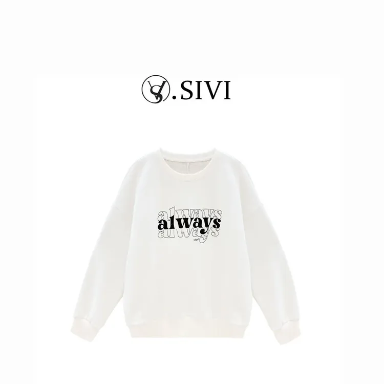 熙薇【漫舞飞扬】2025秋冬新款时尚休闲圆领卫衣H5865