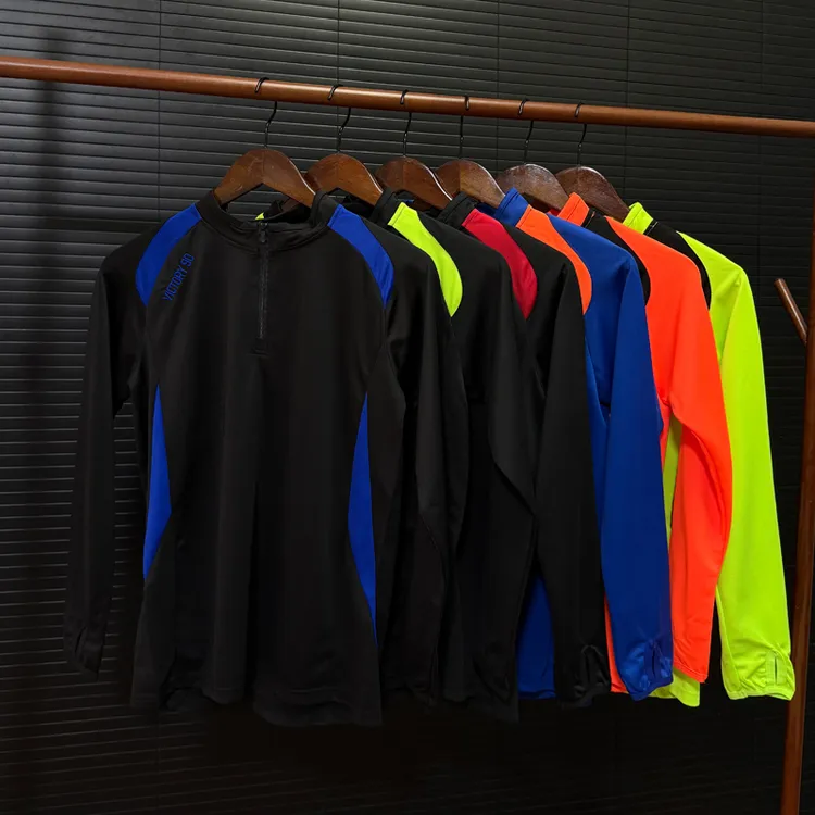 秋冬半拉链训练服外套男女款速干健身跑步长袖运动服儿童户外衣服