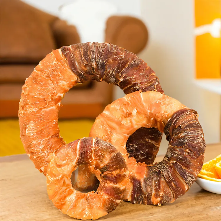 美旋律夹心牛肝中小型犬鸡鸭肉双拼牛皮中号磨牙甜甜圈宠物狗零食