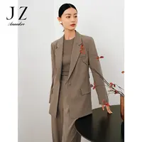 【小余专属】玖姿安娜蔻JTDQ40107优雅金属装饰X型系带西装女秋季