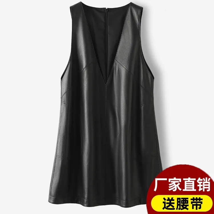 海宁纯皮皮马甲女士中长款洋气时尚气质皮马甲2025年秋装新款休闲