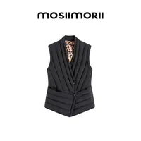 【MOSIIMORII-鹅绒马甲】90白鹅绒气质时尚轻奢羽绒马甲纯色轻薄款