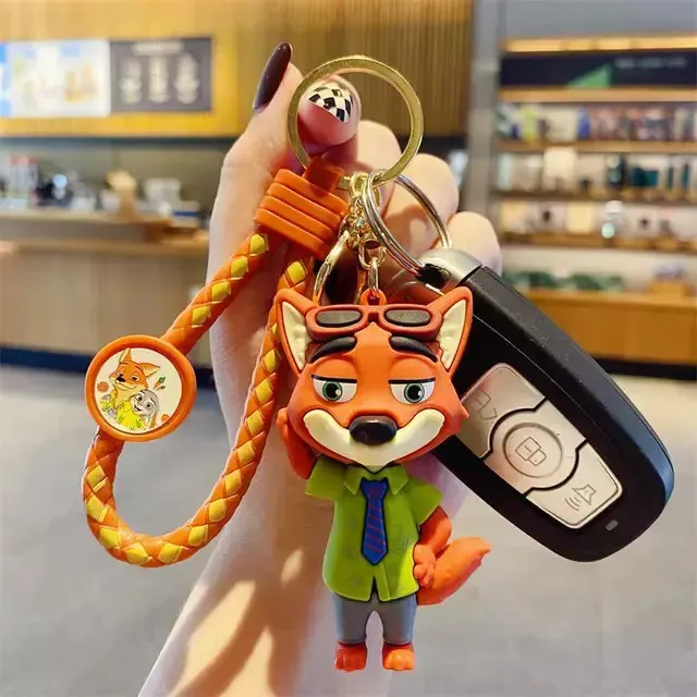 疯狂动物城兔子警官朱迪狐狸尼克情侣钥匙链车钥匙书包挂件钥匙扣