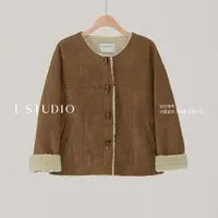 法儿家韩国限定【新品】【软心可颂】FS510W064加绒宽松外套